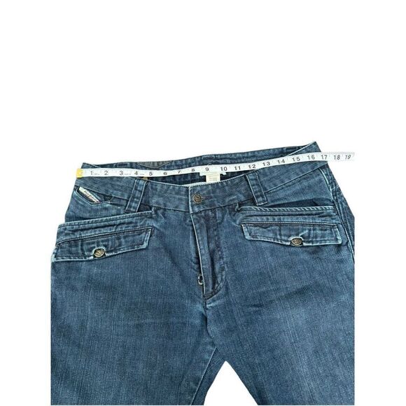 Diesel Women's/ Mens Cargo Size 33 Straight Leg Dark Wash zip Fly Blue Jeans - Picture 8 of 16
